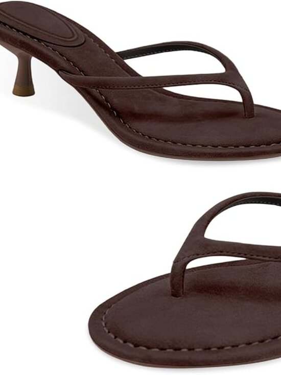 Yinbwol Shoes - Flip flop kitten heels (NEW)